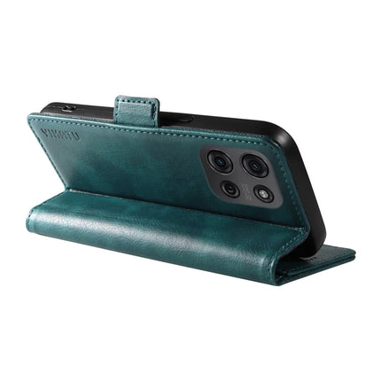 YIKATU YK-007 For Motorola Moto G75 5G Case Side Buckle PU Leather Phone Cover Litchi Texture