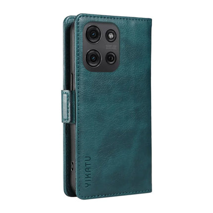 YIKATU YK-007 For Motorola Moto G75 5G Case Side Buckle PU Leather Phone Cover Litchi Texture