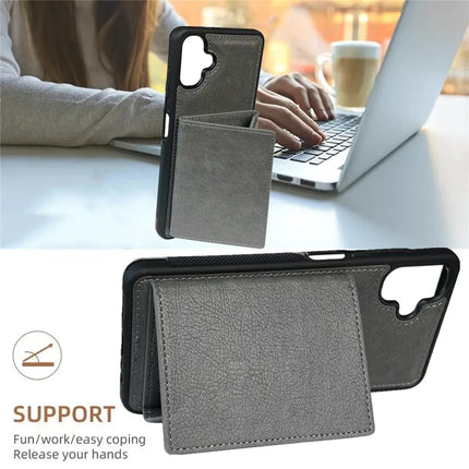 For Samsung Galaxy A06 5G / A06 Case Card Bag Kickstand TPU + PU Phone Cover