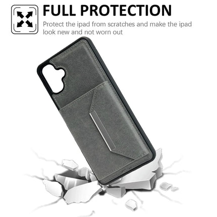 For Samsung Galaxy A06 5G / A06 Case Card Bag Kickstand TPU + PU Phone Cover