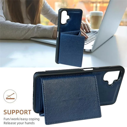 For Samsung Galaxy A06 5G / A06 Case Card Bag Kickstand TPU + PU Phone Cover