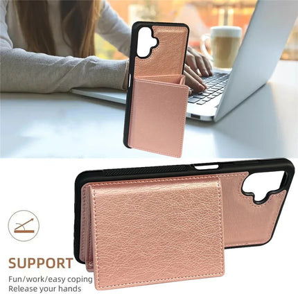 For Samsung Galaxy A06 5G / A06 Case Card Bag Kickstand TPU + PU Phone Cover