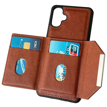 For Samsung Galaxy A06 5G / A06 Case Card Bag Kickstand TPU + PU Phone Cover