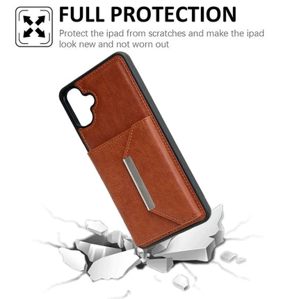 For Samsung Galaxy A06 5G / A06 Case Card Bag Kickstand TPU + PU Phone Cover