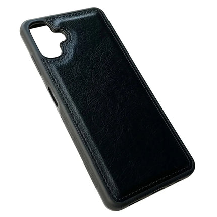 For Samsung Galaxy A06 Case Calf Texture PU Leather Anti Fingerprint Back Phone Cover