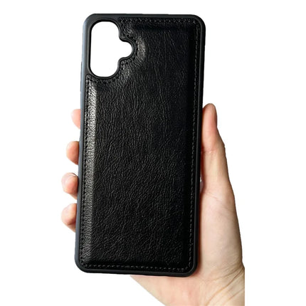 For Samsung Galaxy A06 Case Calf Texture PU Leather Anti Fingerprint Back Phone Cover