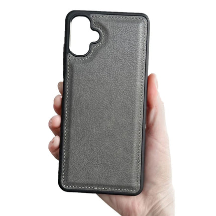 For Samsung Galaxy A06 Case Calf Texture PU Leather Anti Fingerprint Back Phone Cover