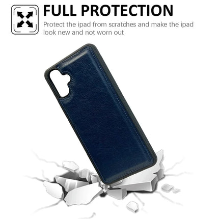 For Samsung Galaxy A06 Case Calf Texture PU Leather Anti Fingerprint Back Phone Cover