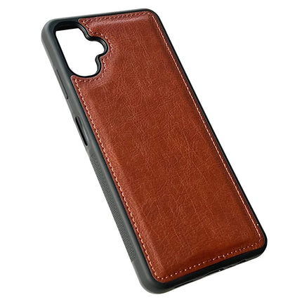 For Samsung Galaxy A06 Case Calf Texture PU Leather Anti Fingerprint Back Phone Cover