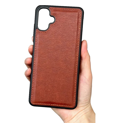 For Samsung Galaxy A06 Case Calf Texture PU Leather Anti Fingerprint Back Phone Cover