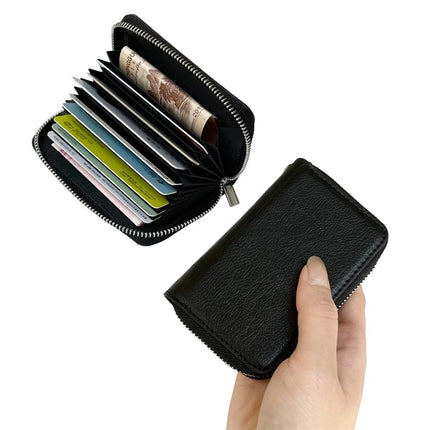 For Samsung Galaxy A06 Case Detachable Zipper Card Bag PU TPU Kickstand Phone Case with Strap