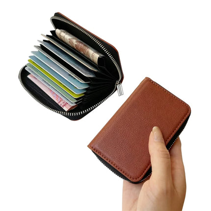 For Samsung Galaxy A06 Case Detachable Zipper Card Bag PU TPU Kickstand Phone Case with Strap