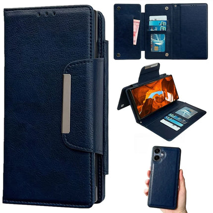 For Samsung Galaxy A06 5G / A06 Detachable Cover PU Leather 2 in 1 Magnetic Wallet Phone Case - Sapphire