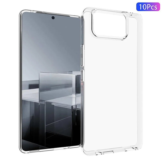 10Pcs / Pack For Asus Zenfone 12 Ultra 5G Case Watermark Free TPU Protective Clear Phone Cover