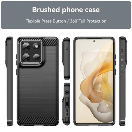 For Motorola Moto G Stylus 5G (2025) Case Protective Phone Cover Carbon Fiber Texture Brushed