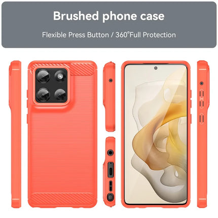 For Motorola Moto G Stylus 5G (2025) Case Protective Phone Cover Carbon Fiber Texture Brushed