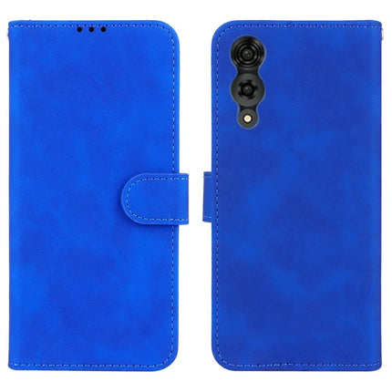 For Cubot A10 Leather Case Skin Feel Anti Drop Wallet Flip Phone Cover - Blue