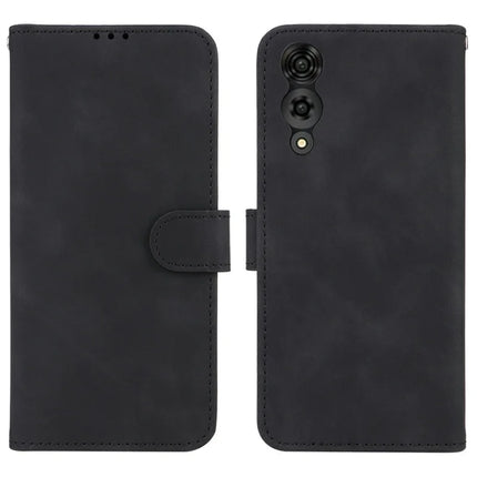 For Cubot A10 Leather Case Skin Feel Anti Drop Wallet Flip Phone Cover - Black