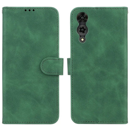 For Cubot A10 Leather Case Skin Feel Anti Drop Wallet Flip Phone Cover - Green