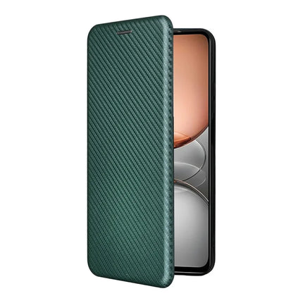 For Realme C75 Case Carbon Fiber Texture Drop-Proof PU Leather Phone Cover