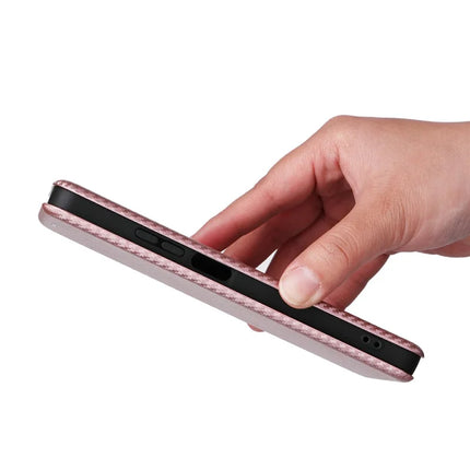 For Realme C75 Case Carbon Fiber Texture Drop-Proof PU Leather Phone Cover