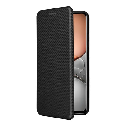 For Realme C75 Case Carbon Fiber Texture Drop-Proof PU Leather Phone Cover