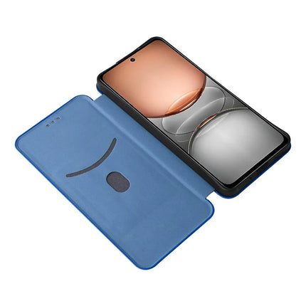 For Realme C75 Case Carbon Fiber Texture Drop-Proof PU Leather Phone Cover