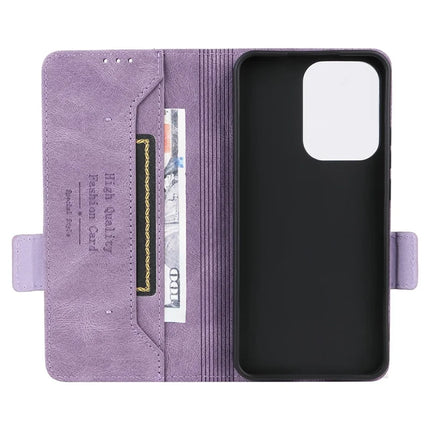 For Oppo Reno13 Pro 5G Case Leather Wallet Flip Phone Cover with Hardware Decor