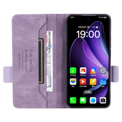 For Oppo Reno13 Pro 5G Case Leather Wallet Flip Phone Cover with Hardware Decor