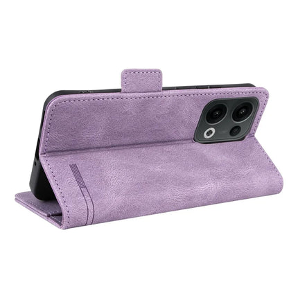 For Oppo Reno13 Pro 5G Case Leather Wallet Flip Phone Cover with Hardware Decor