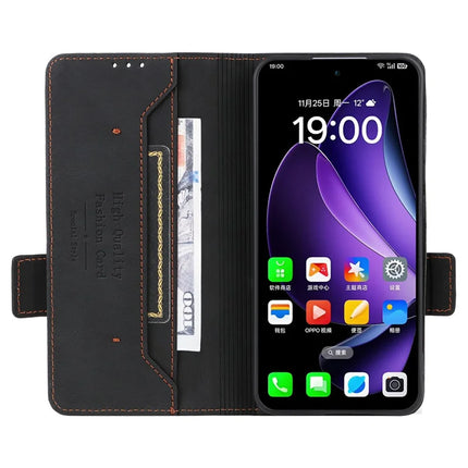 For Oppo Reno13 Pro 5G Case Leather Wallet Flip Phone Cover with Hardware Decor