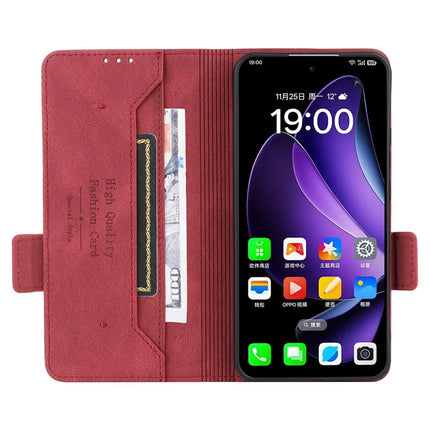 For Oppo Reno13 Pro 5G Case Leather Wallet Flip Phone Cover with Hardware Decor