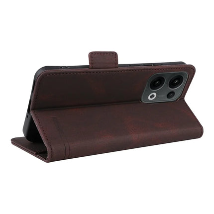 For Oppo Reno13 Pro 5G Case Leather Wallet Flip Phone Cover with Hardware Decor