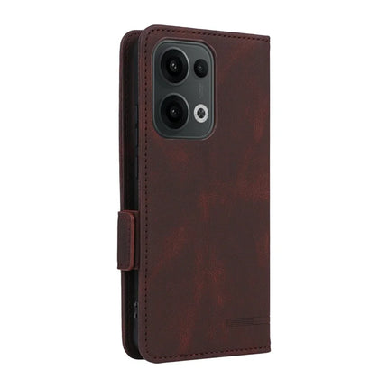 For Oppo Reno13 Pro 5G Case Leather Wallet Flip Phone Cover with Hardware Decor