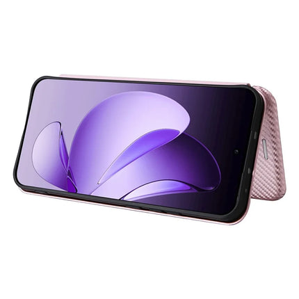 For Oppo Reno13 5G (Global) Case Carbon Fiber Texture Drop-Proof PU Leather Phone Cover