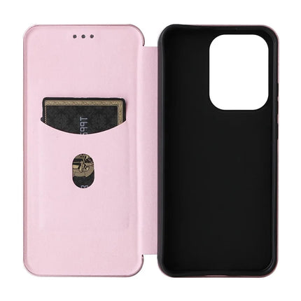 For Oppo Reno13 5G (Global) Case Carbon Fiber Texture Drop-Proof PU Leather Phone Cover