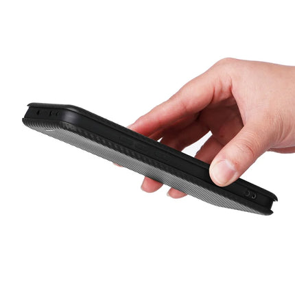 For Oppo Reno13 5G (Global) Case Carbon Fiber Texture Drop-Proof PU Leather Phone Cover