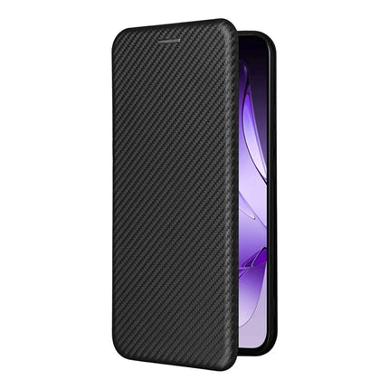 For Oppo Reno13 5G (Global) Case Carbon Fiber Texture Drop-Proof PU Leather Phone Cover