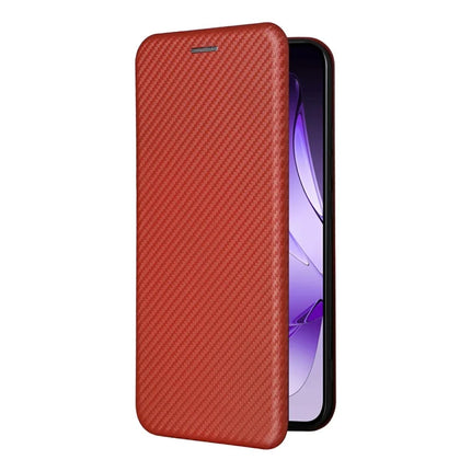 For Oppo Reno13 5G (Global) Case Carbon Fiber Texture Drop-Proof PU Leather Phone Cover