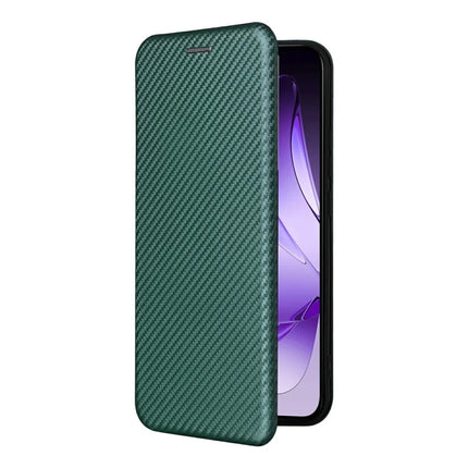 For Oppo Reno13 5G (Global) Case Carbon Fiber Texture Drop-Proof PU Leather Phone Cover
