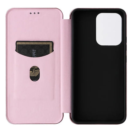 For Oppo Reno13 F 5G Case Carbon Fiber Texture Drop-Proof PU Leather Phone Cover