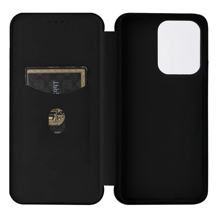 For Oppo Reno13 F 5G Case Carbon Fiber Texture Drop-Proof PU Leather Phone Cover