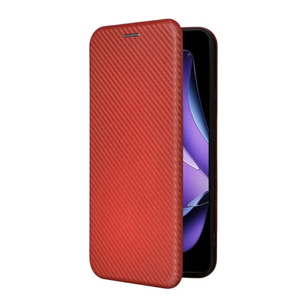 For Oppo Reno13 F 5G Case Carbon Fiber Texture Drop-Proof PU Leather Phone Cover