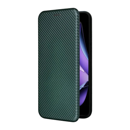 For Oppo Reno13 F 5G Case Carbon Fiber Texture Drop-Proof PU Leather Phone Cover