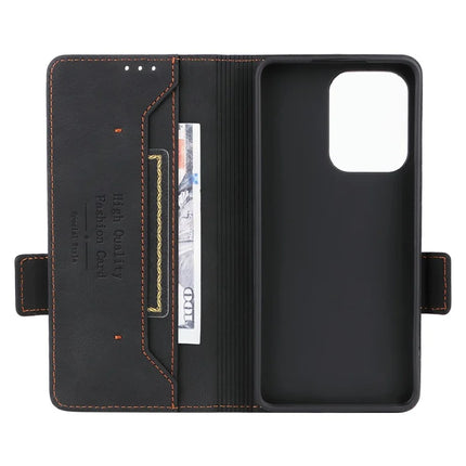 For Oppo Reno13 F 5G Case Leather Wallet Flip Phone Cover with Hardware Decor