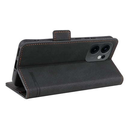 For Oppo Reno13 F 5G Case Leather Wallet Flip Phone Cover with Hardware Decor