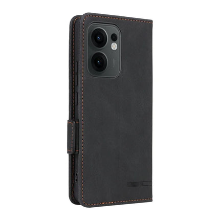 For Oppo Reno13 F 5G Case Leather Wallet Flip Phone Cover with Hardware Decor