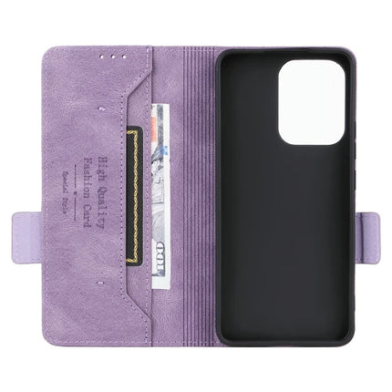 For Oppo Reno13 F 5G Case Leather Wallet Flip Phone Cover with Hardware Decor