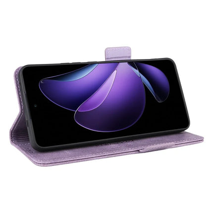 For Oppo Reno13 F 5G Case Leather Wallet Flip Phone Cover with Hardware Decor