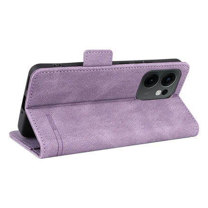 For Oppo Reno13 F 5G Case Leather Wallet Flip Phone Cover with Hardware Decor